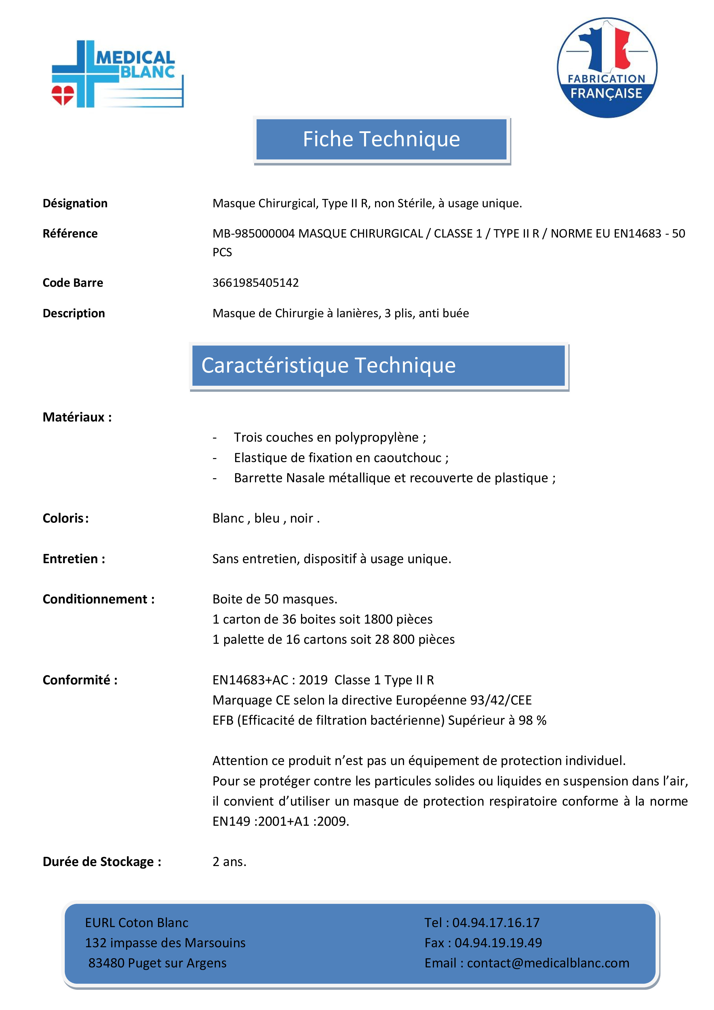 FICHE TECHNIQUE
